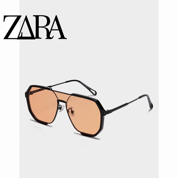 Black Frame Brown Sunglasses Large Frame Glasses Sun Protection Sunglasses main image 3
